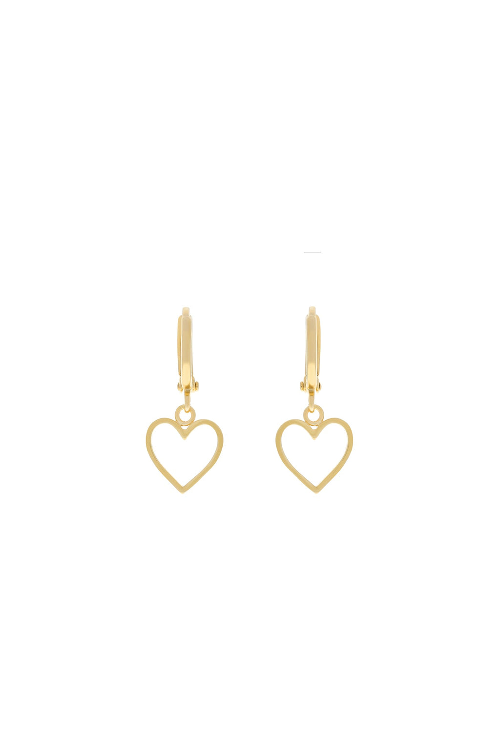 Be My Lover Heart Huggie Earrings