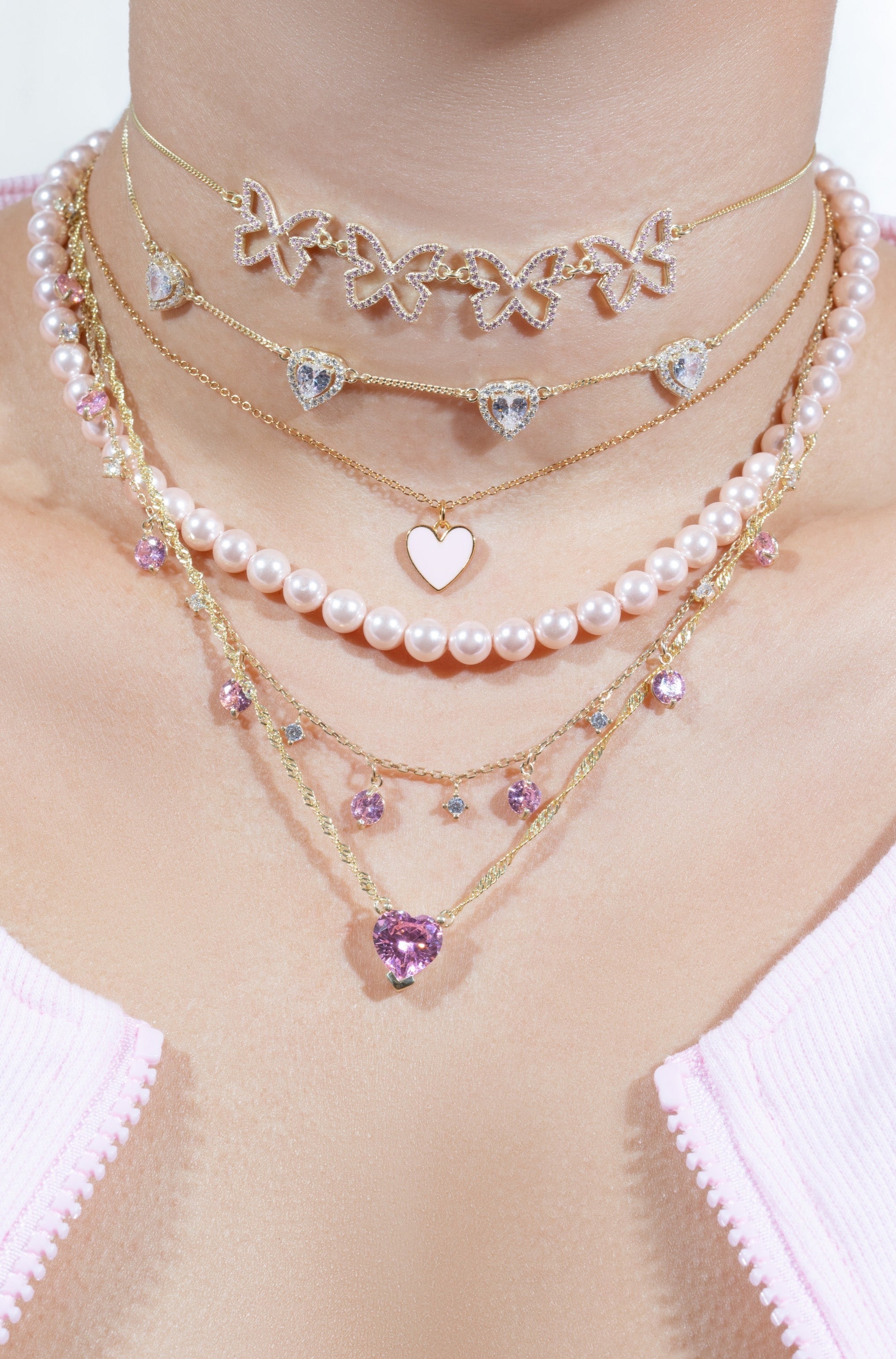 Classic Pink Pearl 925 Necklace