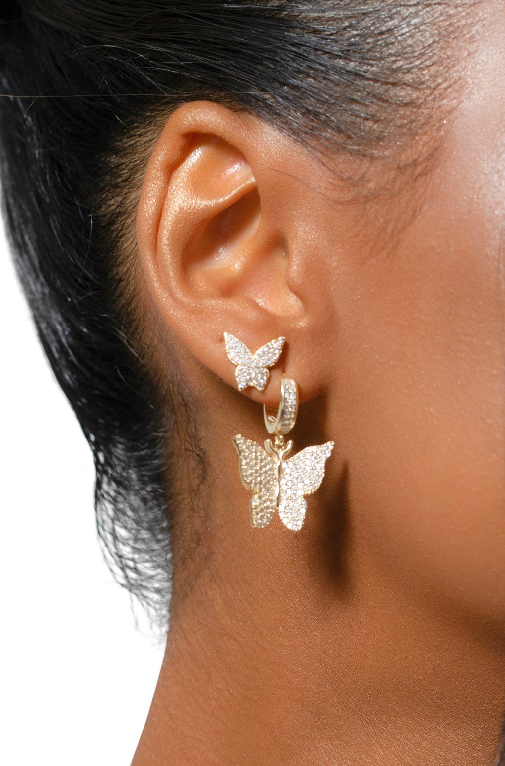Mini Pavé Butterfly 925 Studs