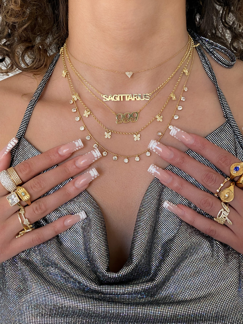 Zodiac Nameplate 925 Necklace
