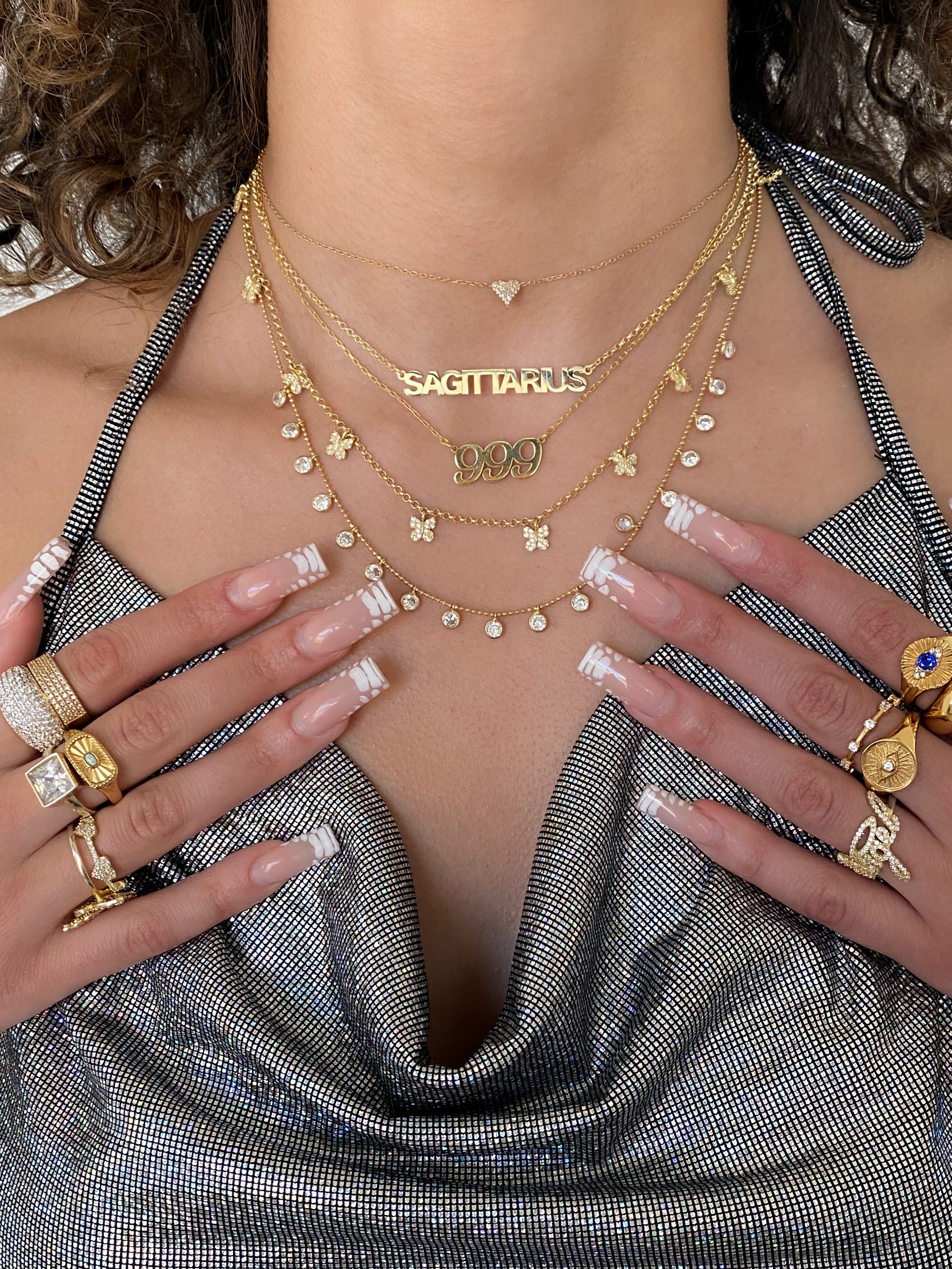 Zodiac Nameplate 925 Necklace
