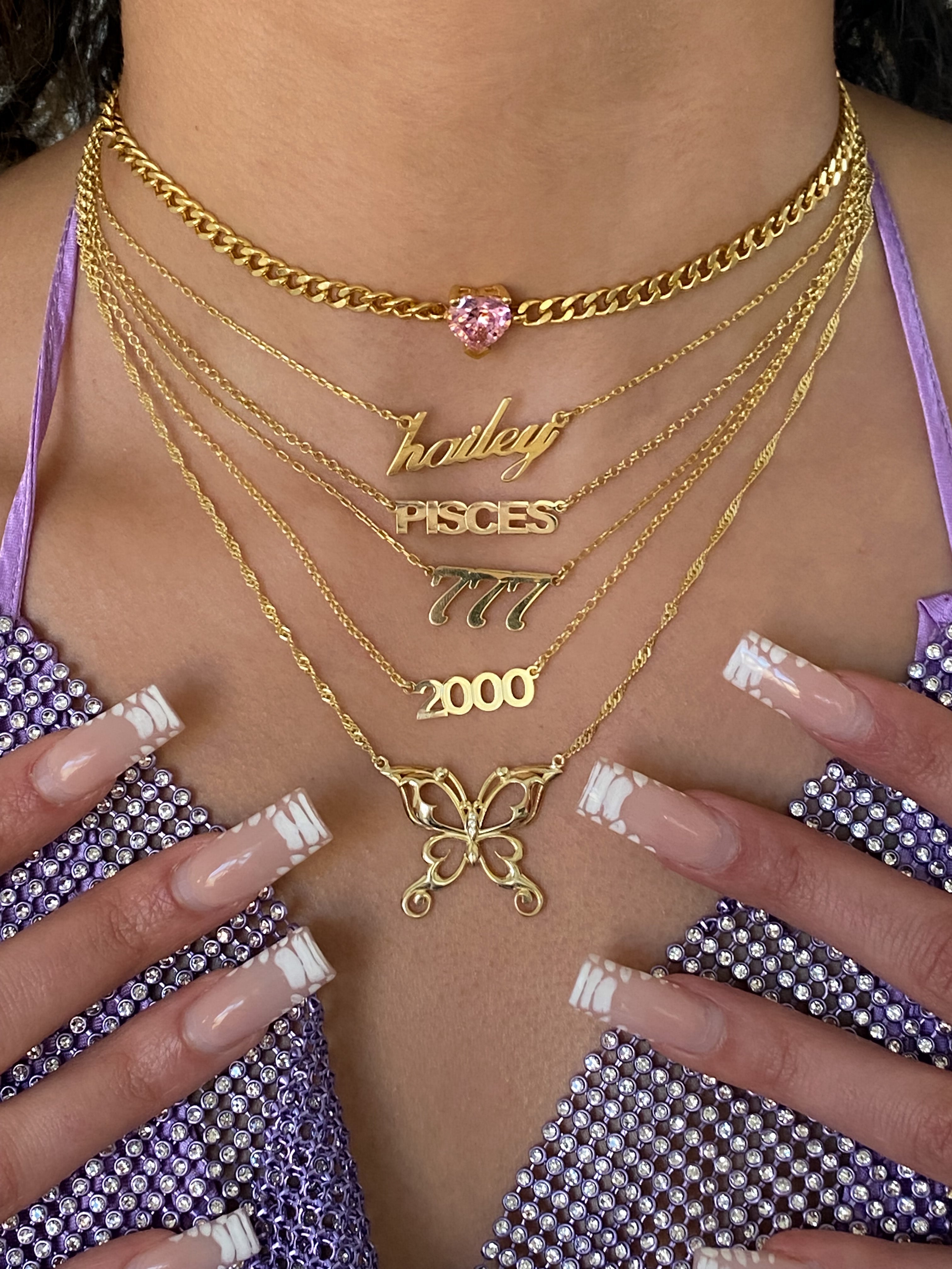 Zodiac Nameplate 925 Necklace