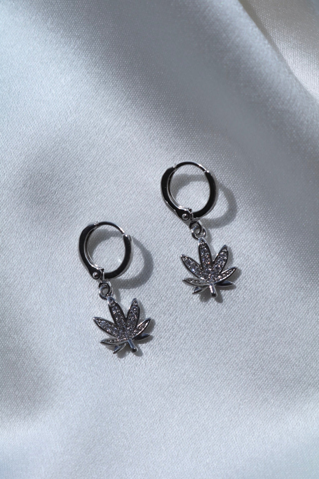 Silver High Times Huggie Earrings