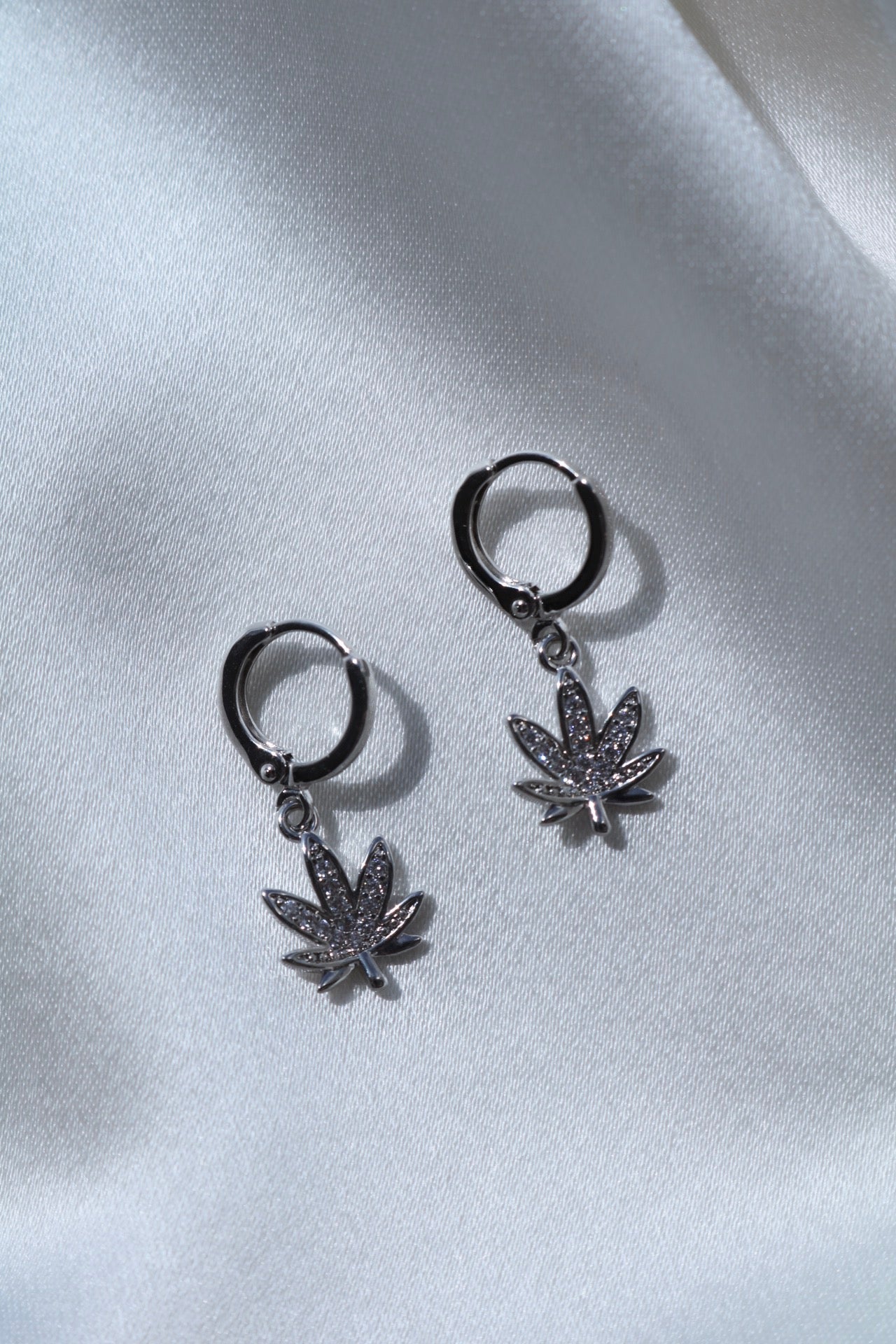 Silver High Times Huggie Earrings
