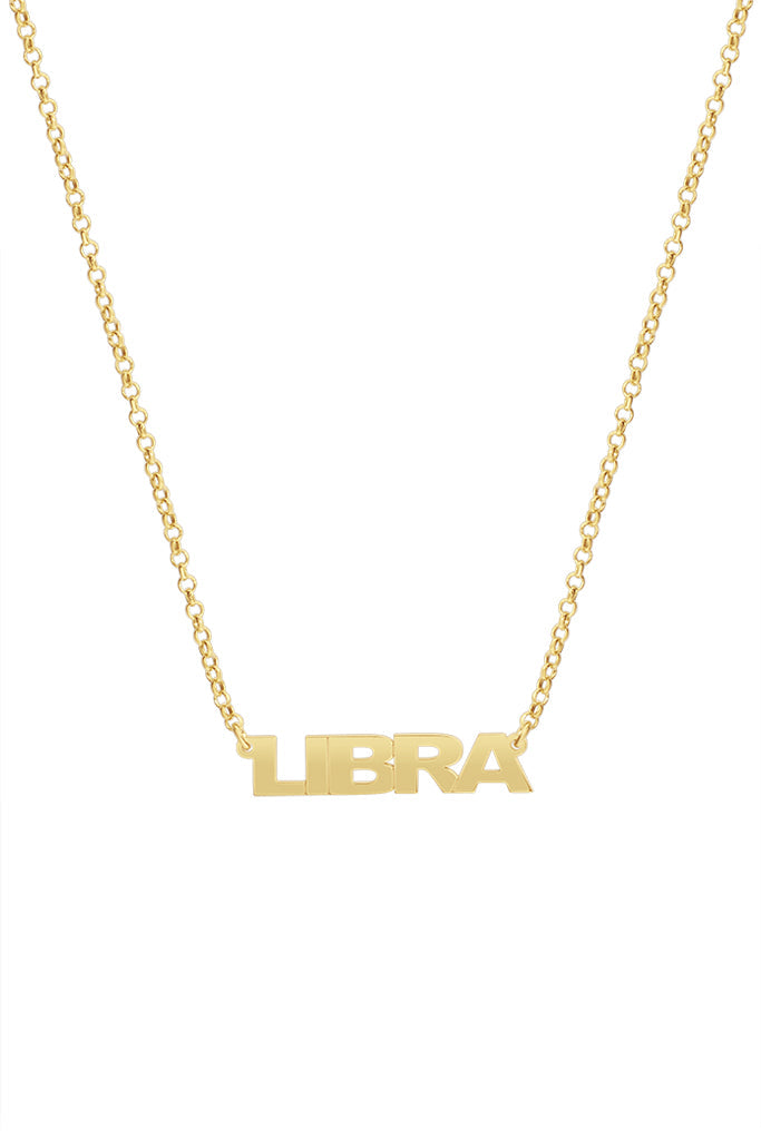 Zodiac Nameplate 925 Necklace